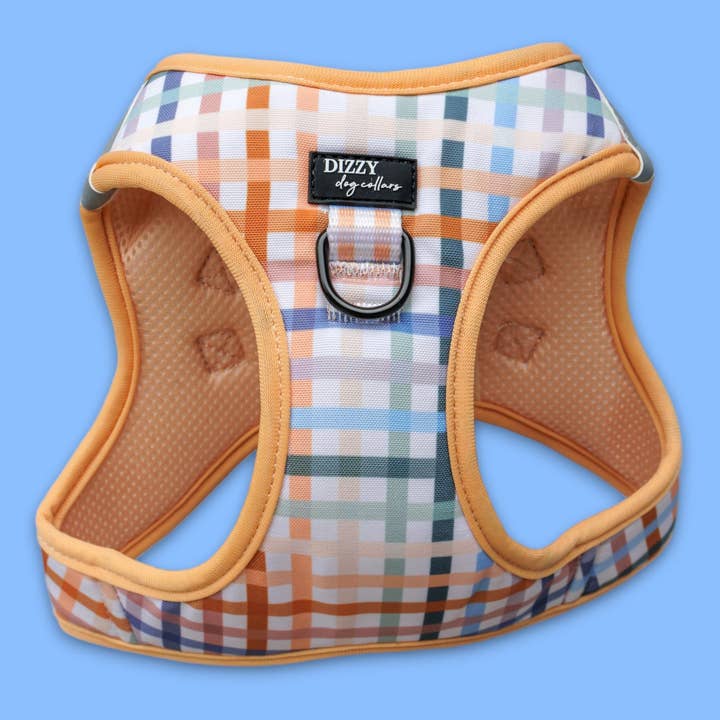Dizzy Dog Collars - Wholesale Pet Harness - Dog - Step In Dog Harness: No Pull Harness | For XS to Medium Dogs & Cats | Vintage Gingham