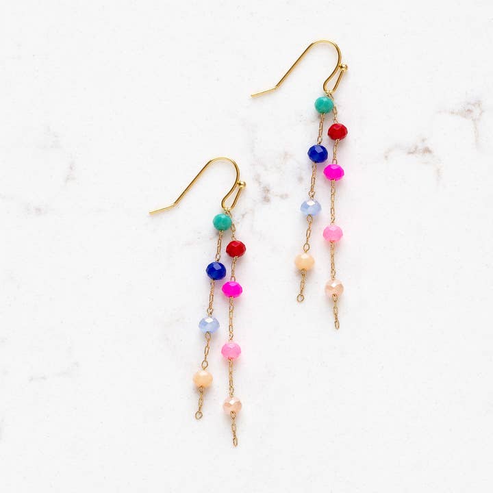 Stitch and Stone - Vendita all'ingrosso Orecchini pendenti - Orecchini pendenti con perline arcobaleno0