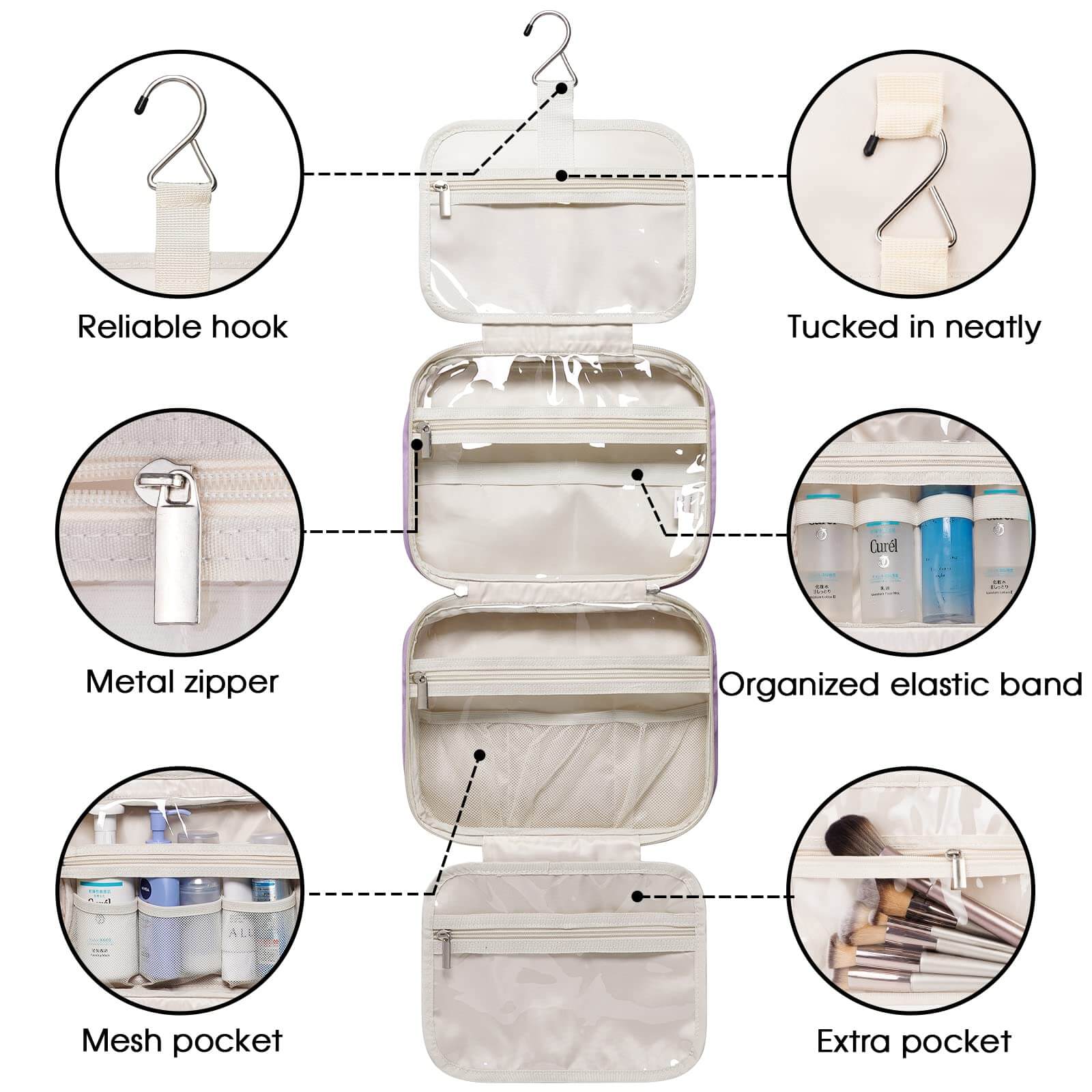 wandf – Großhandel Schmink-/Kosmetiktasche – Hängender Kulturbeutel für Frauen Reise-Make-up-Tasche46