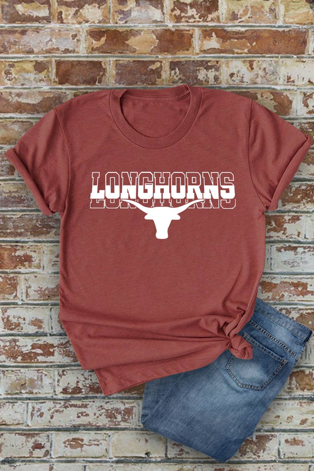 Top Avenue - Wholesale Screen Printed T-Shirt - Women's - Longhorns, Western, Rodeo, Unisex Round Neck T-Shirt2