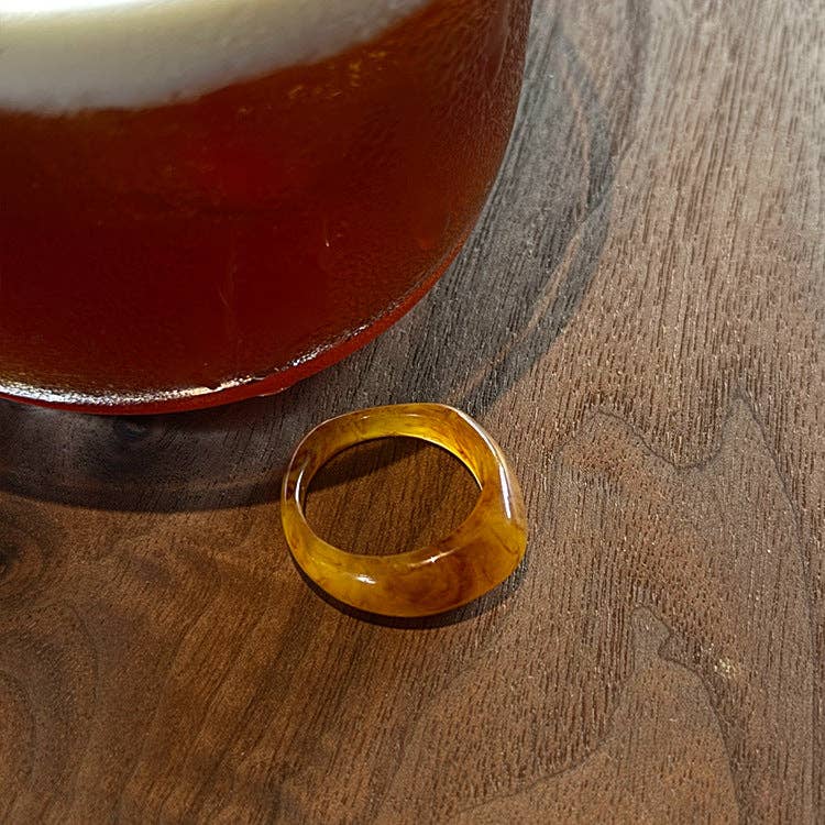 Dipped Shop - Wholesale Band/Stacked Ring - Unique Irregular Resin Chunky Ring DP25F7632