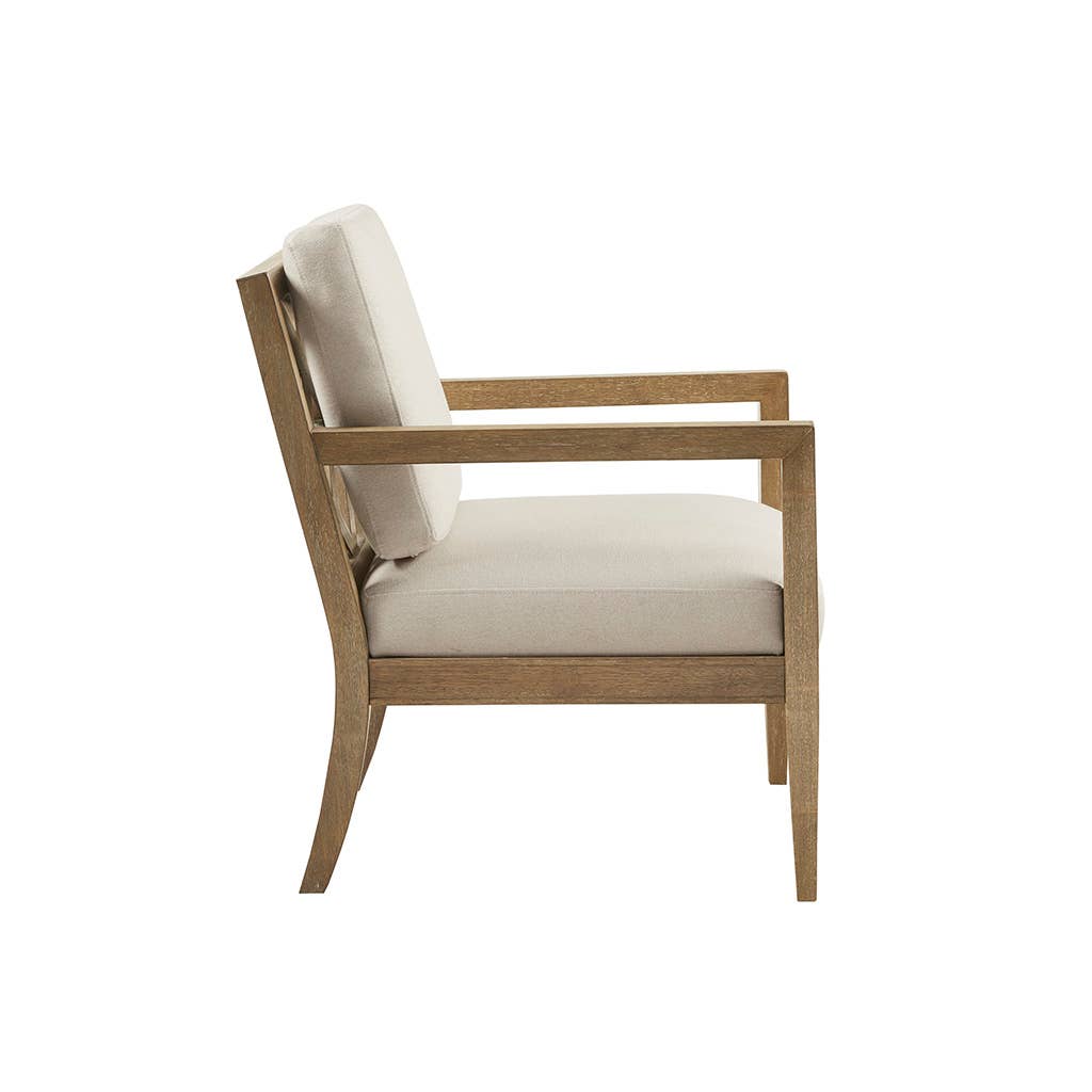 Olliix - Wholesale Chair - Modern Farmhouse Reclaimed Wood Accent Chair, Cream *3