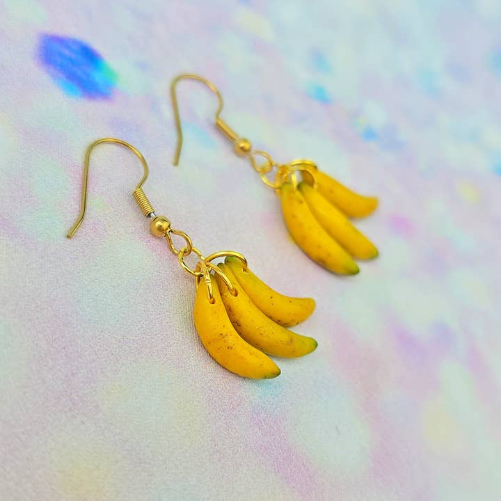 blurandbake – Engroshandel Hængeøreringe og creoløreringe – Banan Dinglede1