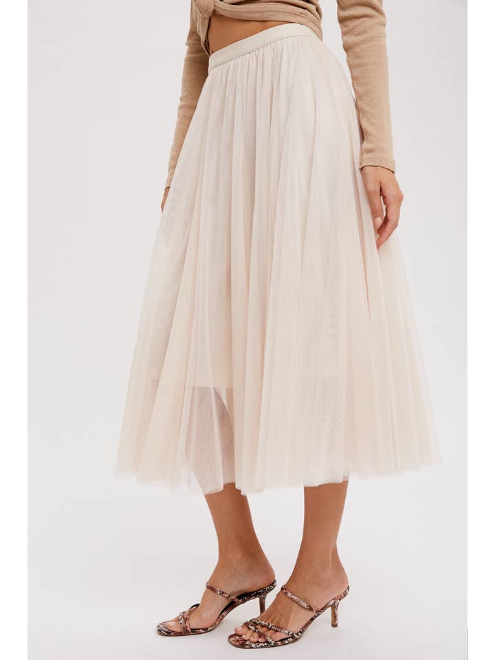 Bluivy - Wholesale Skirt - Women's - TULLE MIDI SKIRT