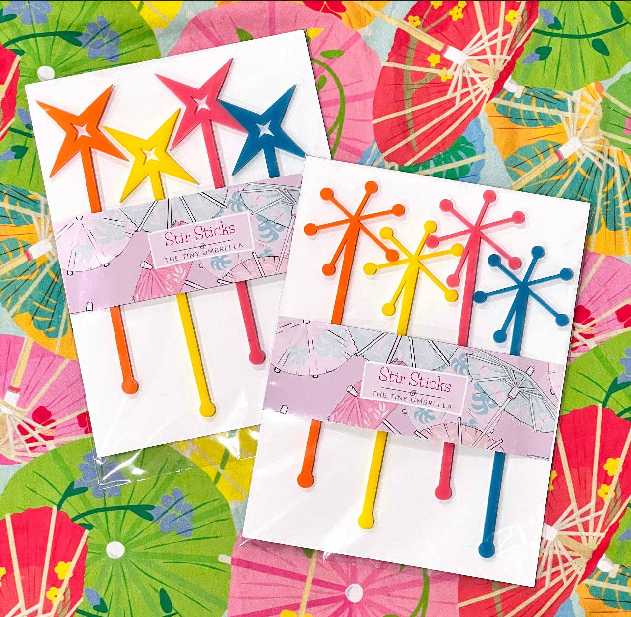 The Tiny Umbrella - Wholesale Drink Stirrer - Mid Century Modern Stir Stick set of 44