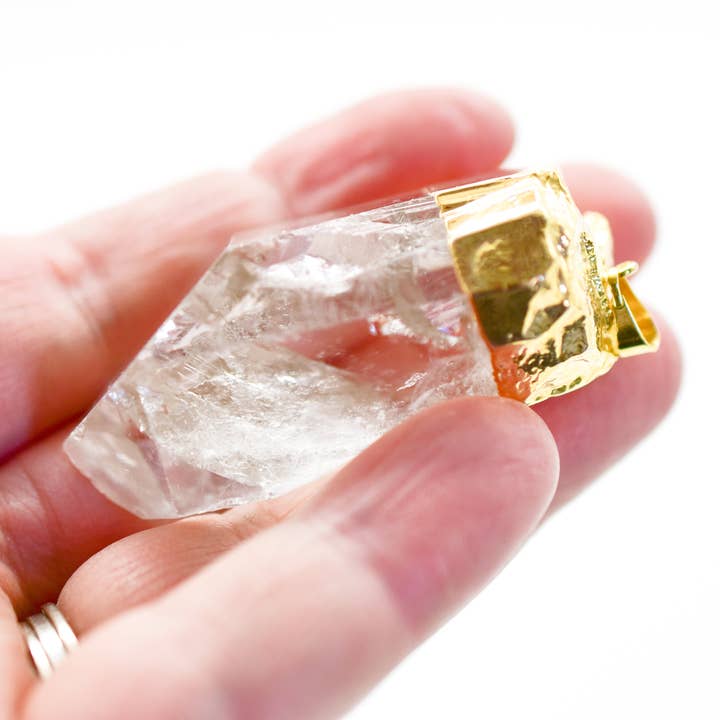 Large Single Crystal Point Pendant for wholesale by Whyte Quartz