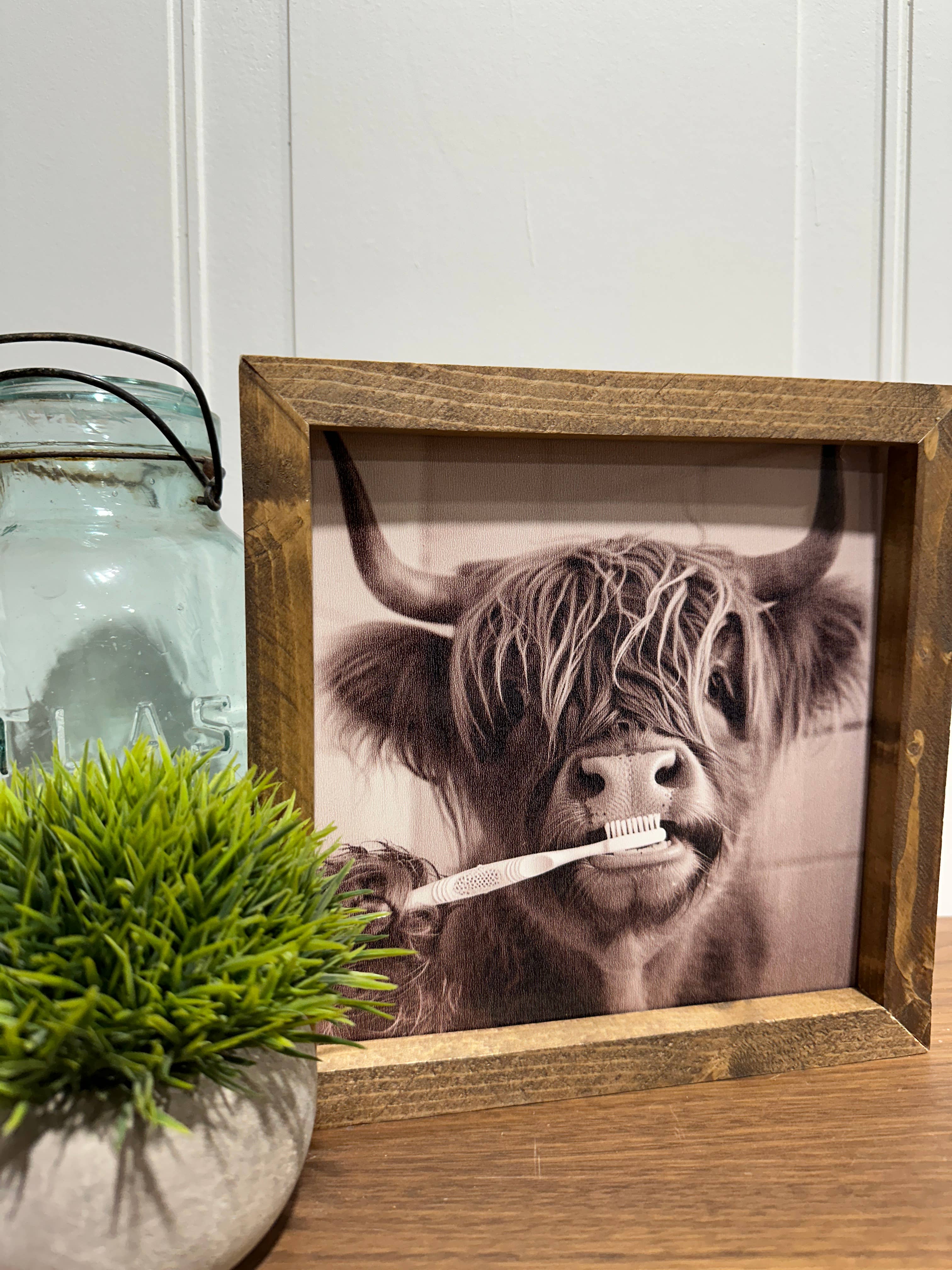 The Broken Board – Engroshandel Kunsttryk – Sjov ko børster tænder5