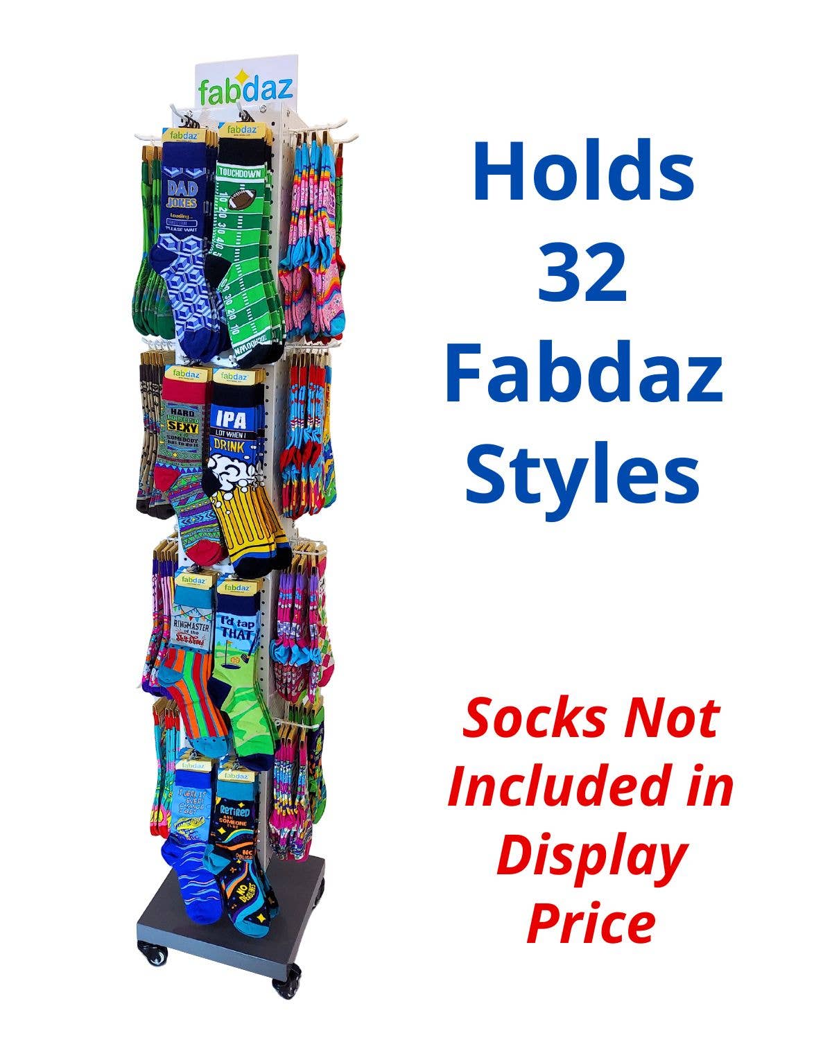 Fabdaz - Wholesale Jewelry Stand & Display - Compact Socks Display - No Socks Included - Empty Display1