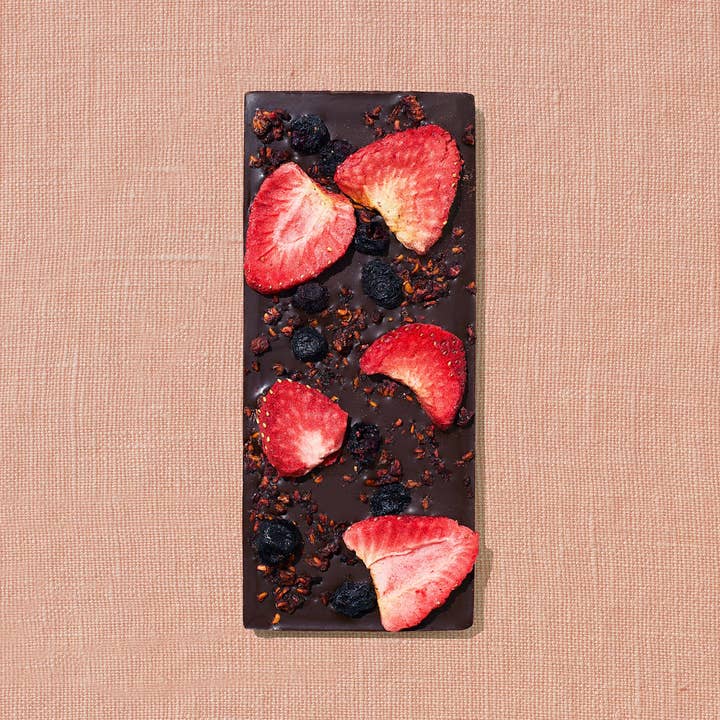 Spring & Mulberry - Wholesale Chocolate Bar - Mixed Berry Date-Sweetened Dark Chocolate