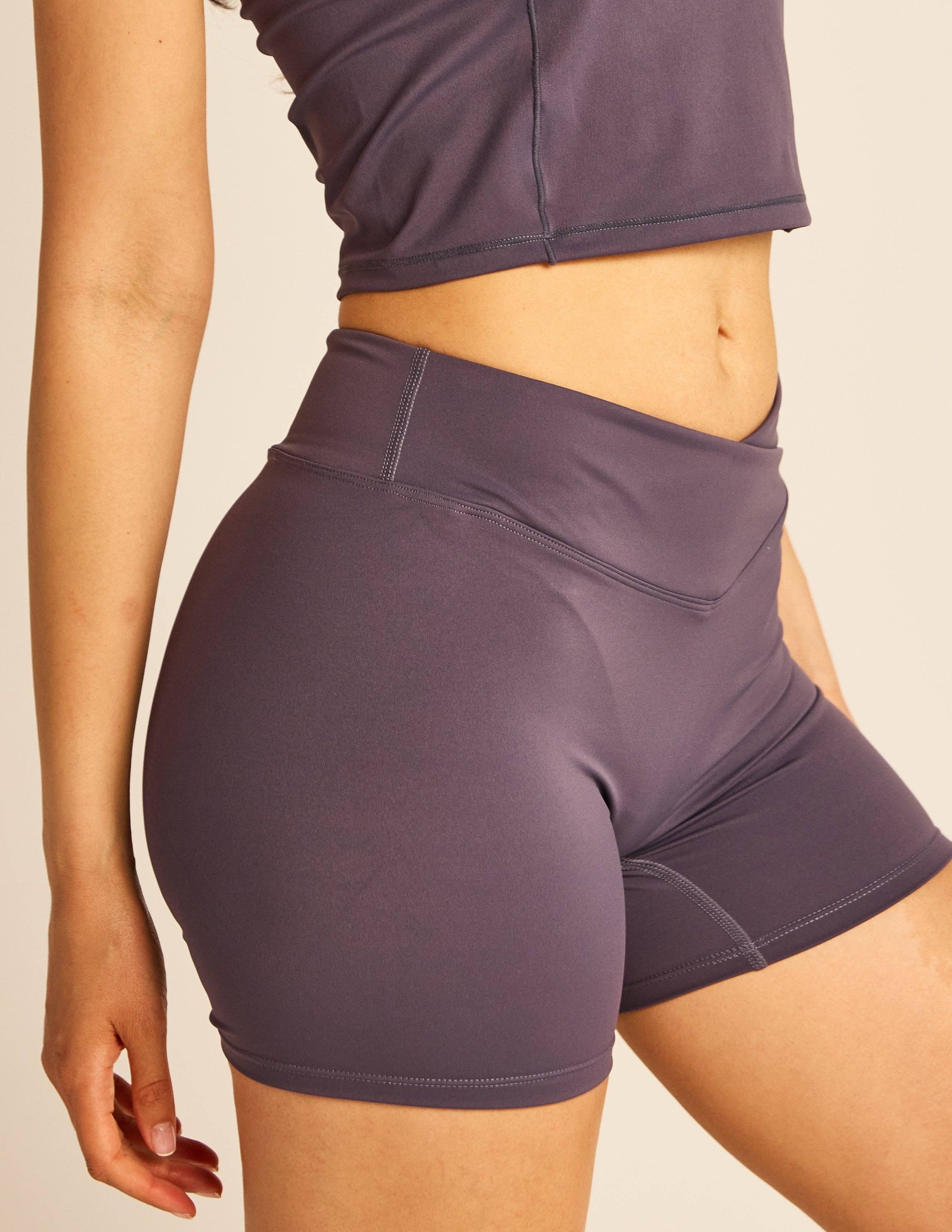 LUCKY HONEY - Wholesale Athletic Shorts - Women's - Luxe Compression Crossover Biker Shorts14