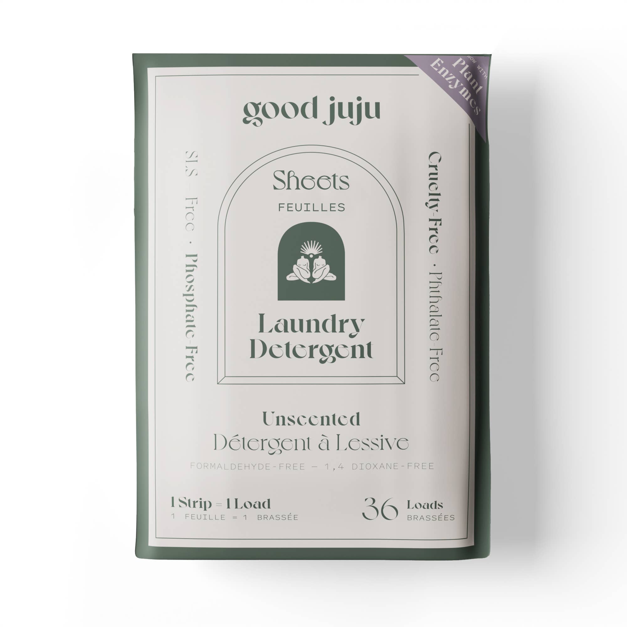 Good Juju Body & Home - Vente Lessives en poudre/dosettes - Feuilles de détergent à lessive non parfumées, en vrac1