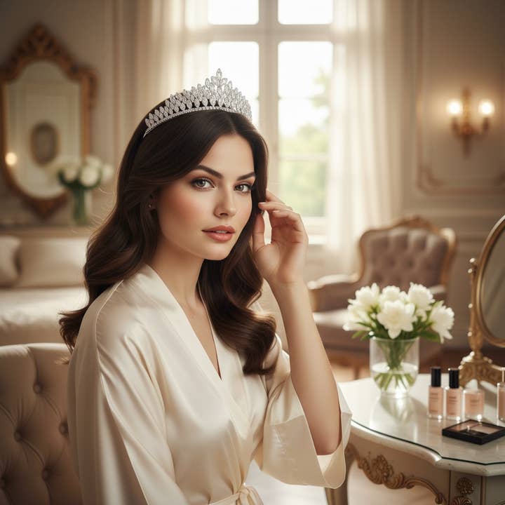 COLLECTION CZ - DIADÈME EN CRISTAL ALLURE - AHB86-SILVER
pour la vente par Athena Bridal Jewellery