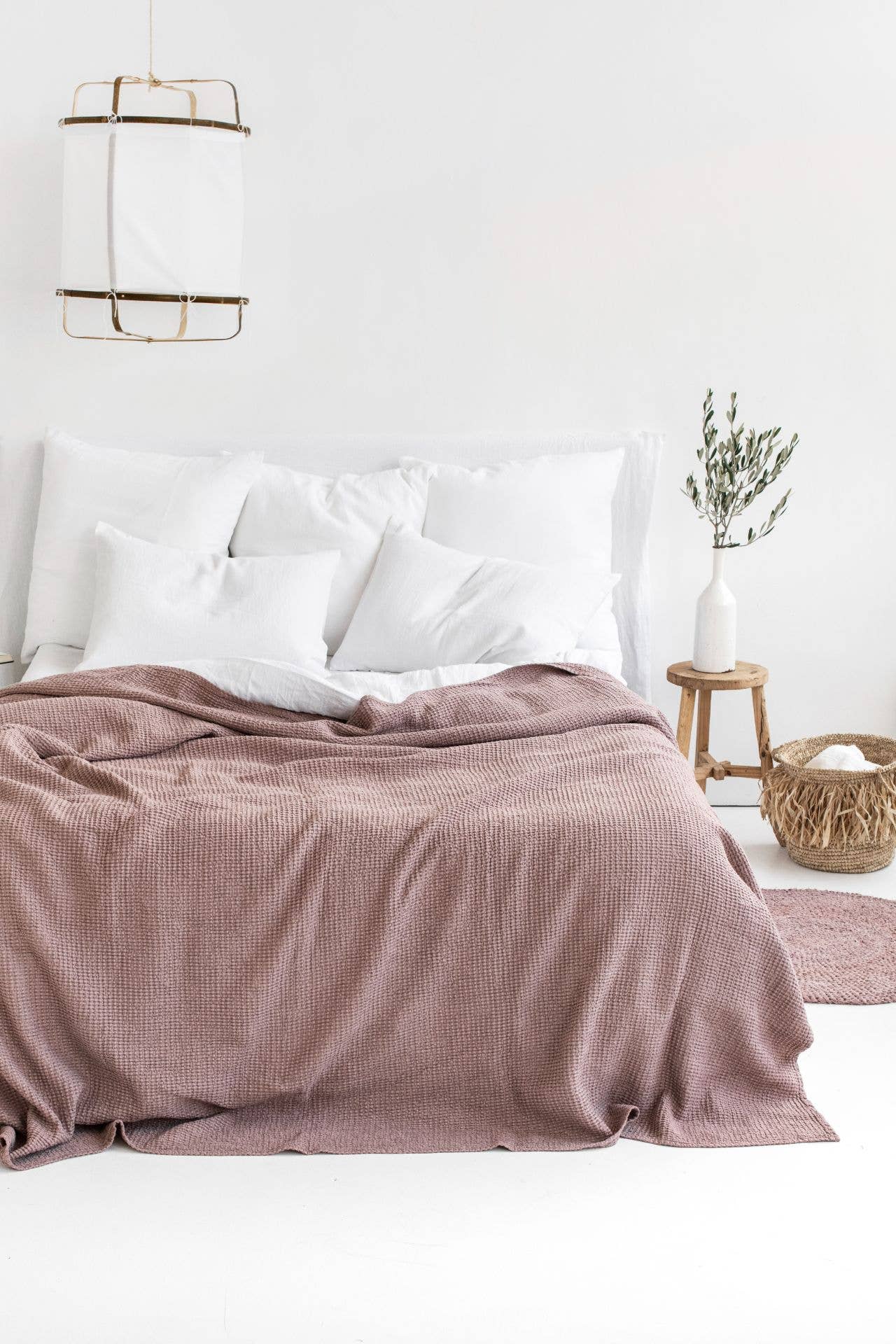 MagicLinen (We handle U.S. import procedures for you) - Vente Couvre-lit - Couverture en lin gaufré disponible en plusieurs couleurs8