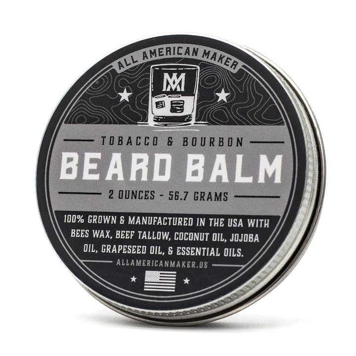 Tabaco y Bourbon: Bálsamo para Barba para venta al por mayor de All American Maker