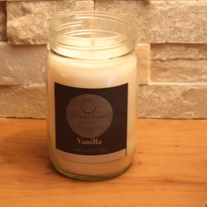 12 ounces 100% soy candle for wholesale by Starlight Ranch Candles and Soaps