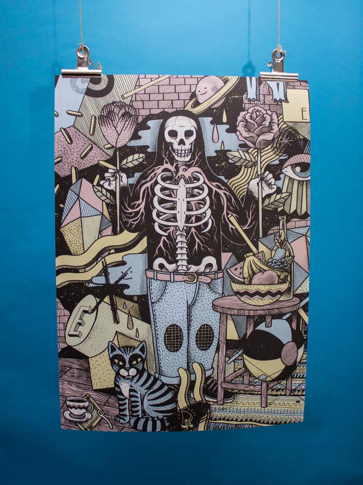 Poster »Kater Gothics« voor wholesale door Martin Krusche Illustration