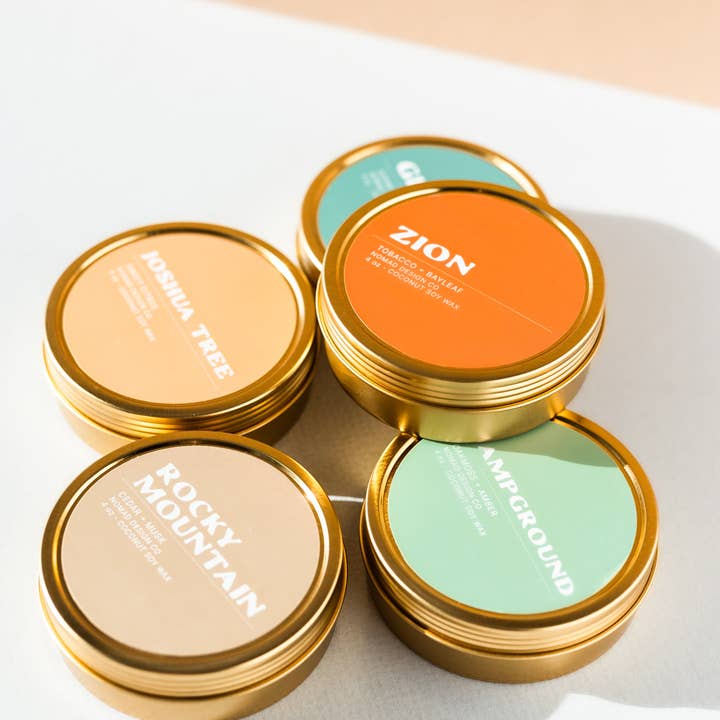 Nomad Design Co - Wholesale Travel Candles - Campground Travel Tin Candle
