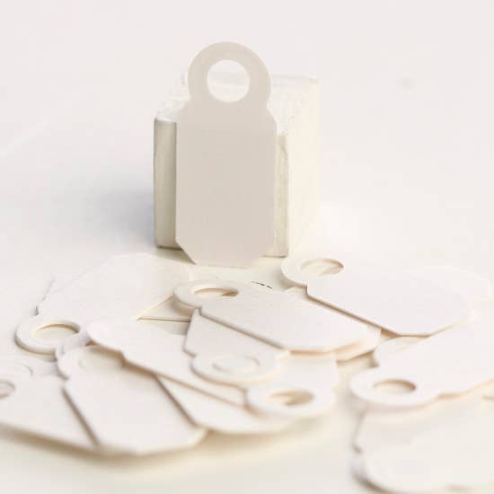 Factory Direct Craft - Vente Textes pour étiquette cadeau - Mini étiquettes en papier vierge pour bijoux (paquet de 25) - Choisissez la couleur1