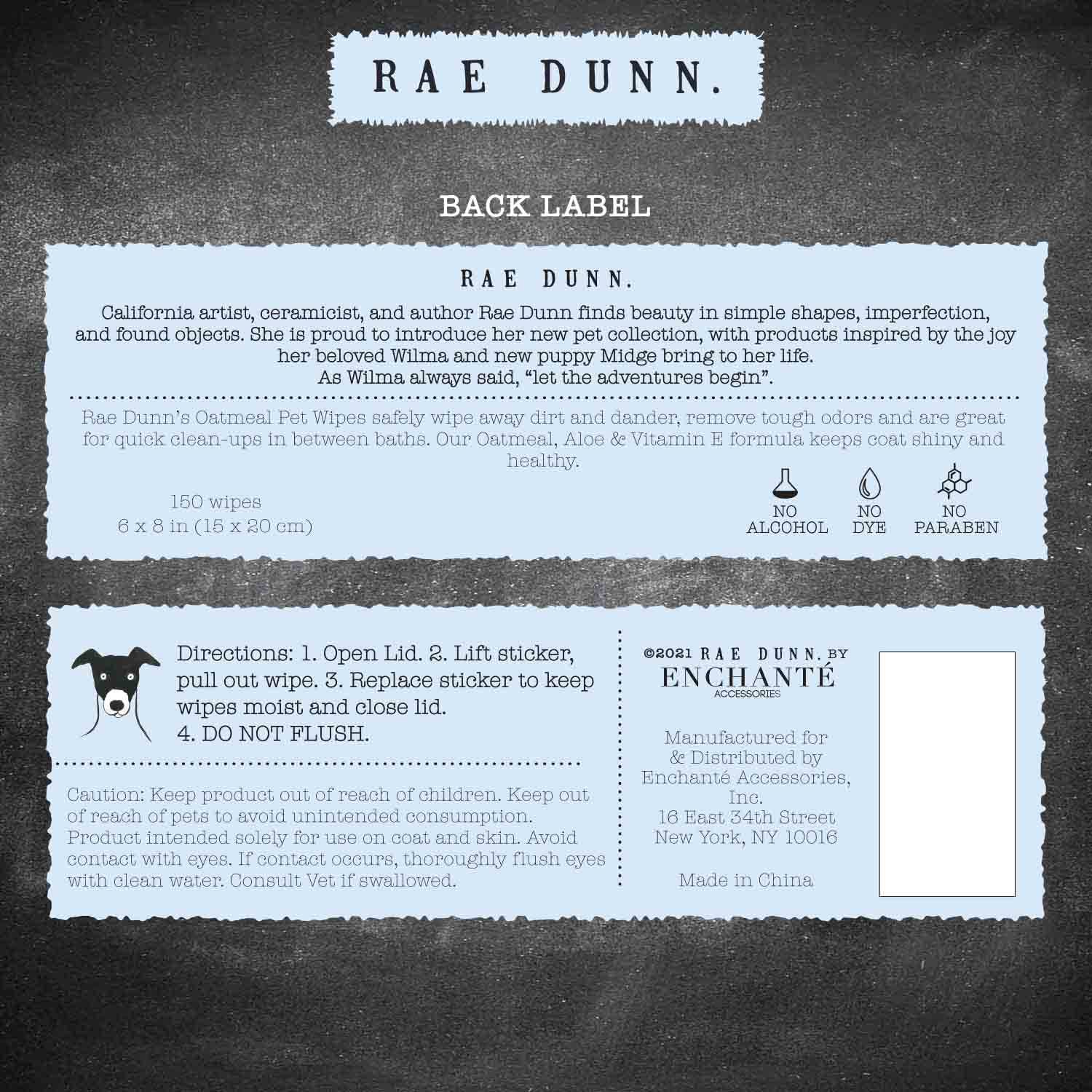 Precious Tails - Vente Produit de toilettage – chien - Lingettes pour animaux de compagnie Rae Dunn Icones - 150 ct3