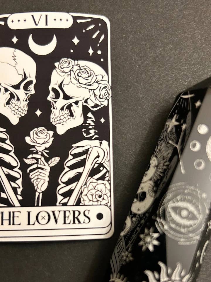 “The Lovers” Tarot Card Stickers for wholesale by Uniquely Made Design