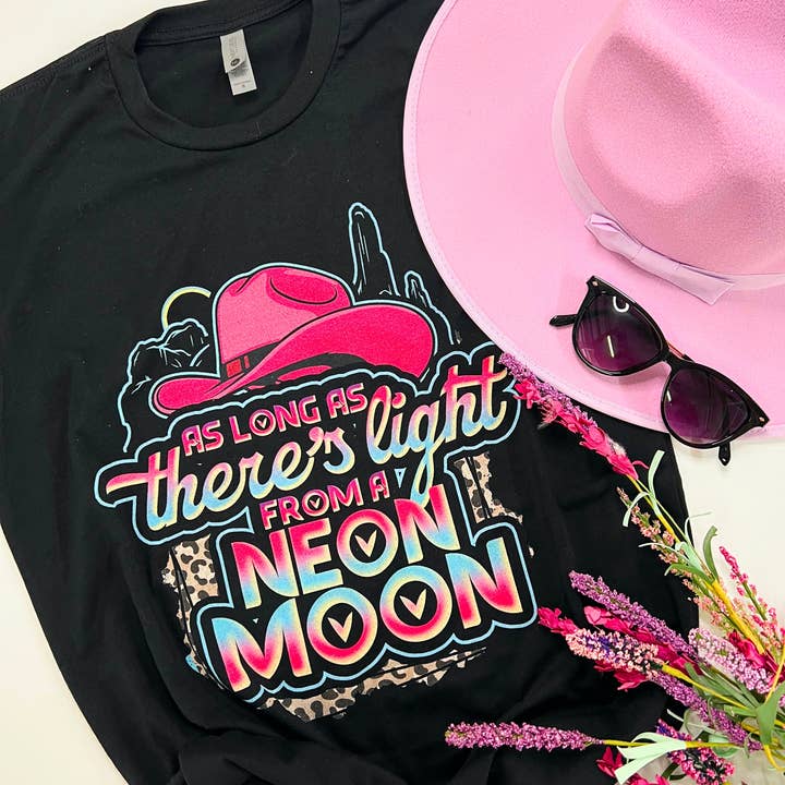 As long as there's light from the neon moon tee for wholesale by RR Tees Wholesale