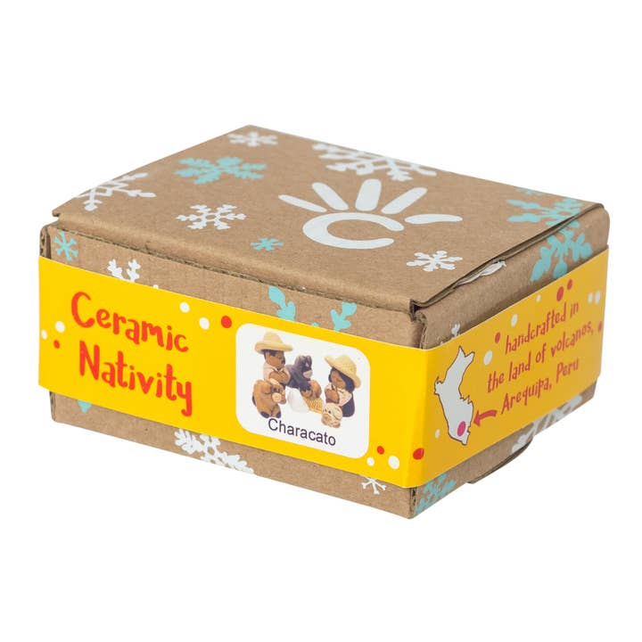 Lucuma Designs - Vente Crèche de Noël - Characato - Set de 9 mini-crèches, 1,3 « H - Cadeau de Noël3