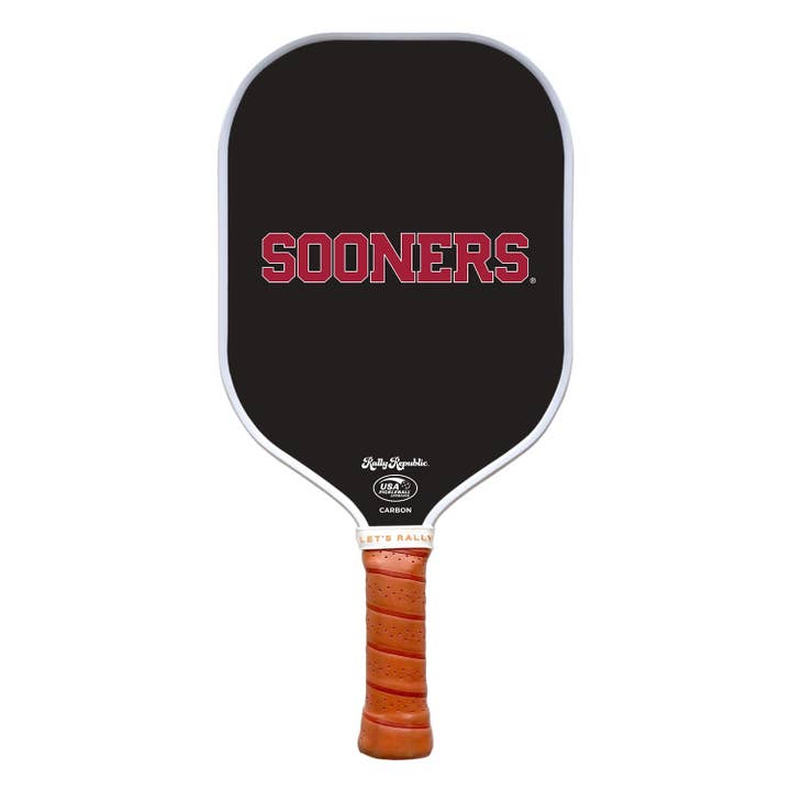 Oklahoma Sooners Black Sooners Pickleball Padle (B2B) for engroshandel hos Rally Republic