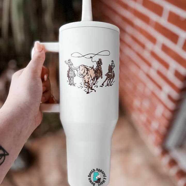 Down South Apparel and More - Wholesale Insulated Mug/Tumbler - Wild Ropin' Leak Proof TumblerÂ