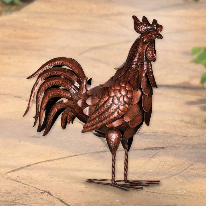 Kobber Rooster 20" for engroshandel hos Sunset Vista Designs