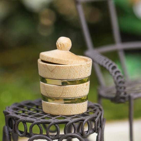 Factory Direct Craft - Wholesale Decorative Tabletop Object - Old Fashion Miniature Wood Bucket with Lid1