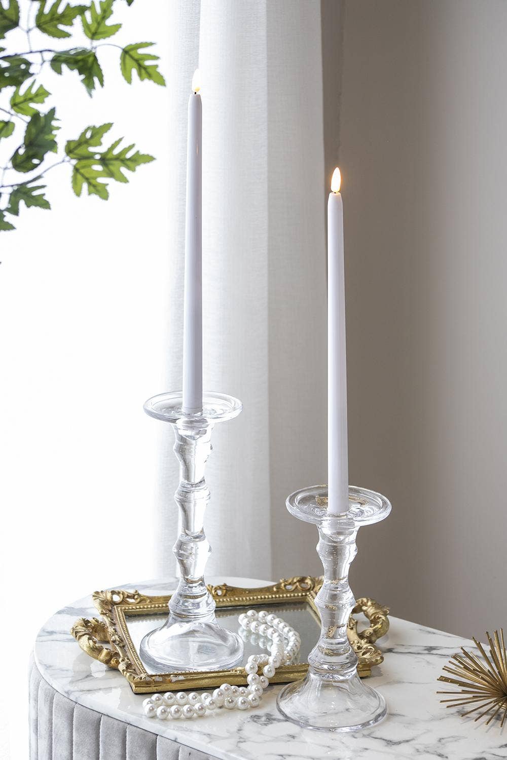 A&B Home Group Inc. - Wholesale Flameless Candle - S/2 15"H LED White LED Taper Candles with Remote Timer4