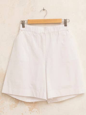 Shorts Palazzo Branco em Algodão 100% Orgânico por atacado de Cottyfish