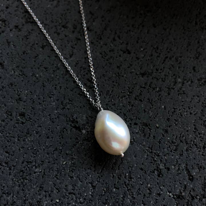 Naked Sage - Wholesale Pendant/Charm Necklace - Baroque Pearl Necklace | Silver1