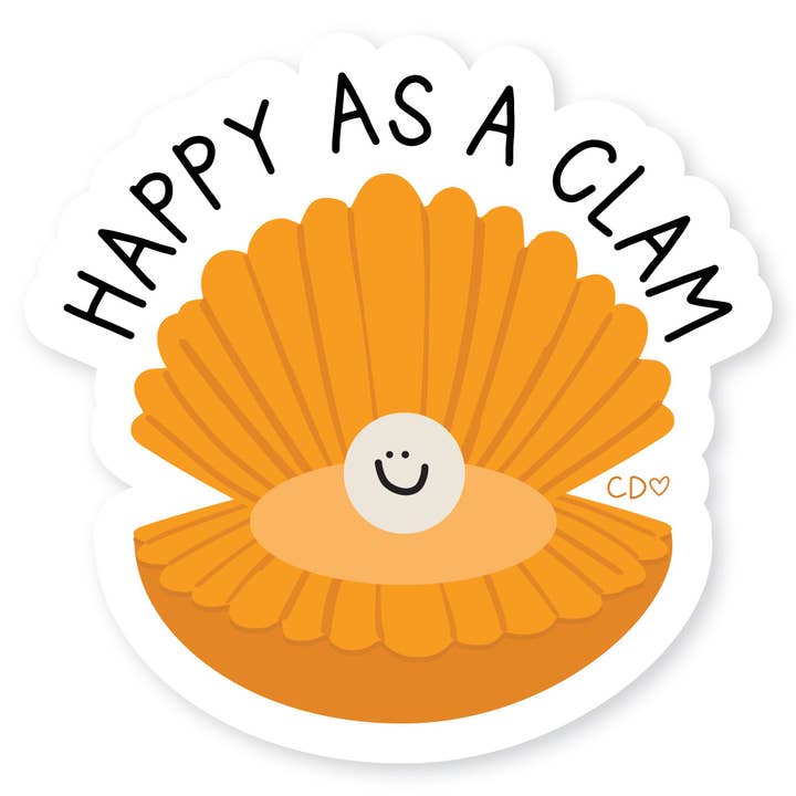 Pegatina Feliz como una Almeja para venta al por mayor de Callie Danielle