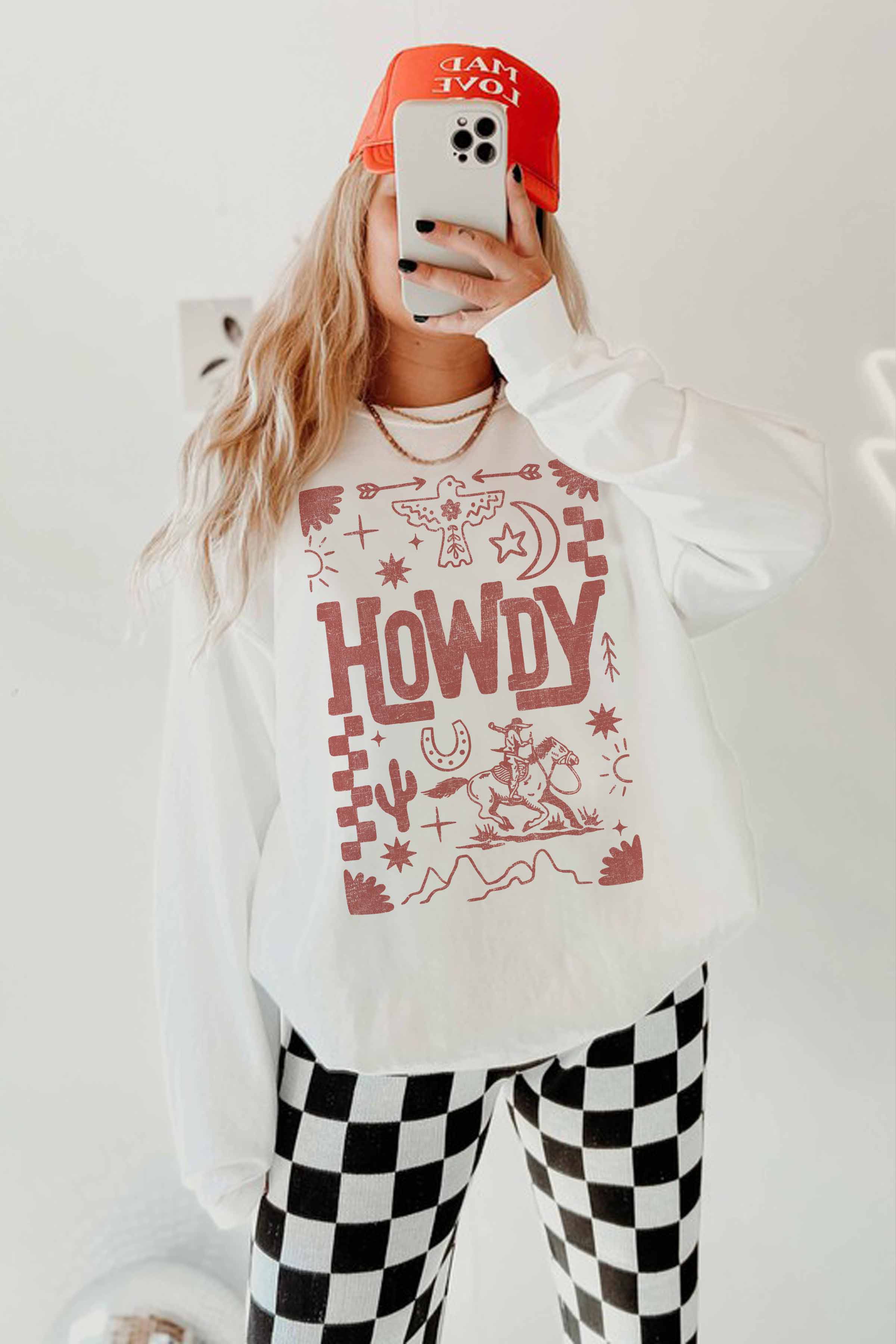 GOOD DAY STREET – Camisola gráfica - Mulher por atacado – [G1889X-OSS]-SWEATSHIRTS OVERSIZED HOWDY2