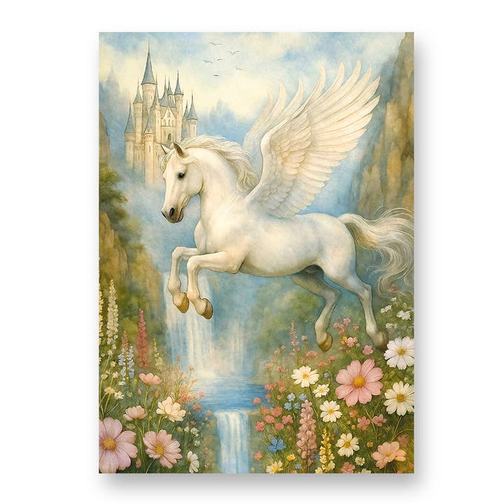 Pegasus in Fairyland Greeting Card with Envelope for wholesale by Creative Carousel Publishing