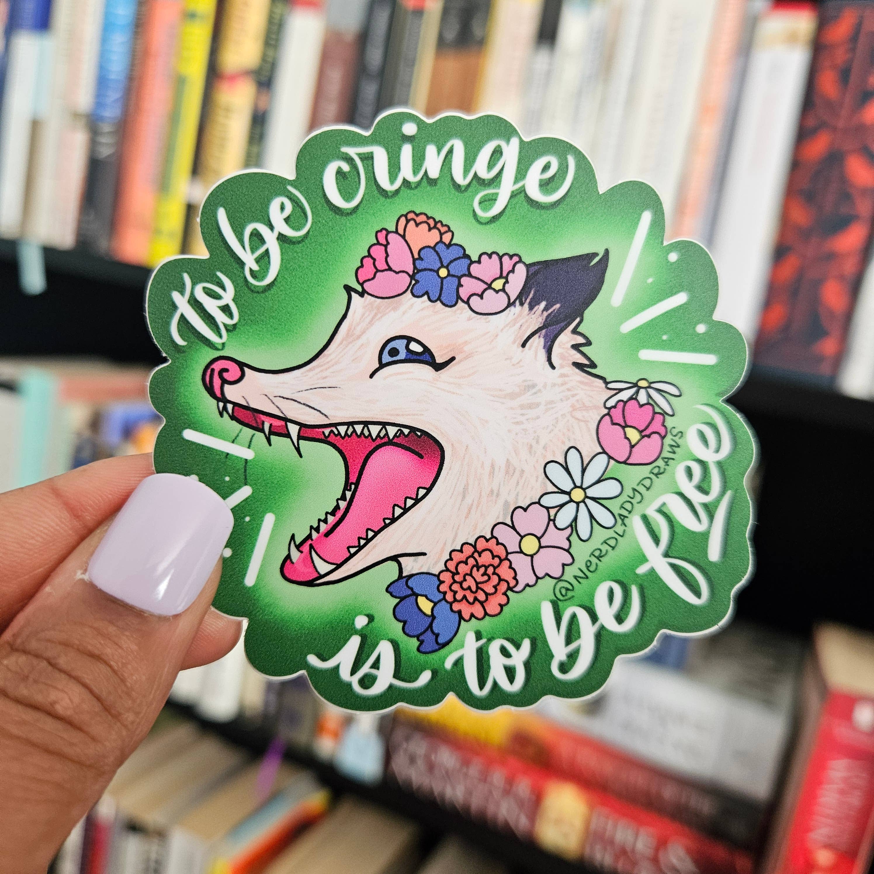 Nerd Lady Designs - Wholesale Sticker - Cringe Possum Funny Sticker6