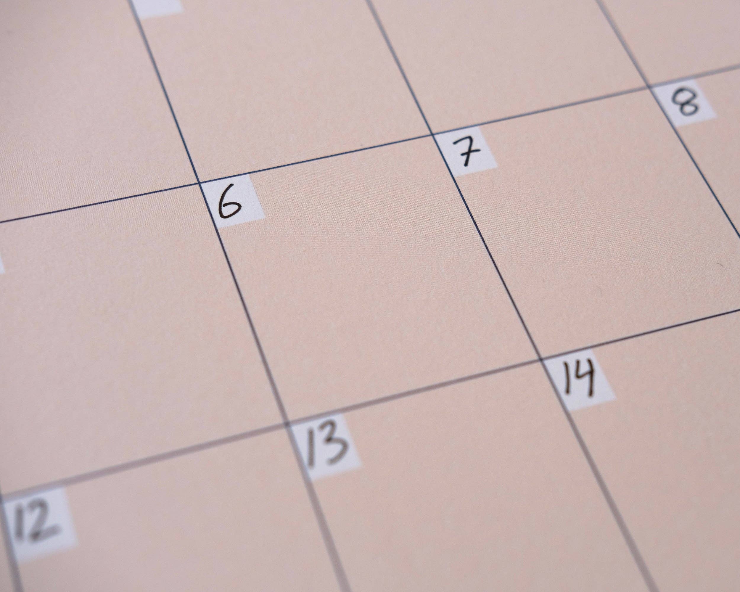 Yearcalendar - Wholesale Calendar - A3 Undated Wall Calendar Light Beige6