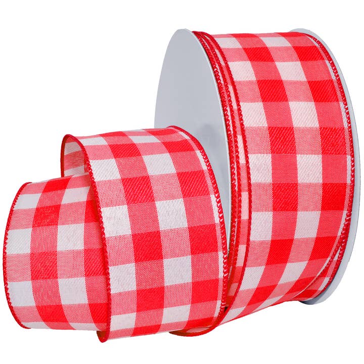 Morex Ribbon - Wholesale Ribbon - Gift Wrapping - #7382 Gingham Style (wired) Plaid18