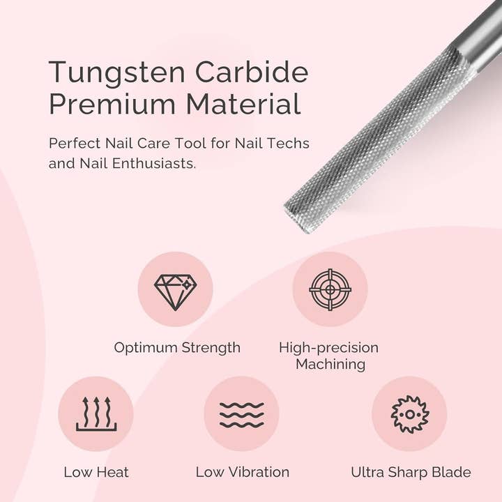 MELODYSUSIE - Wholesale Nail clipper/scissor - Nature Nail Buffer Nail Drill Bit 3/32''3