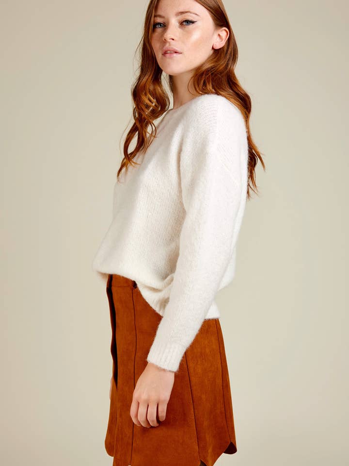 Andy & Lucy - Vente Jupe – femme - JOHAN - Jupe courte en suedine coupe tulipe1