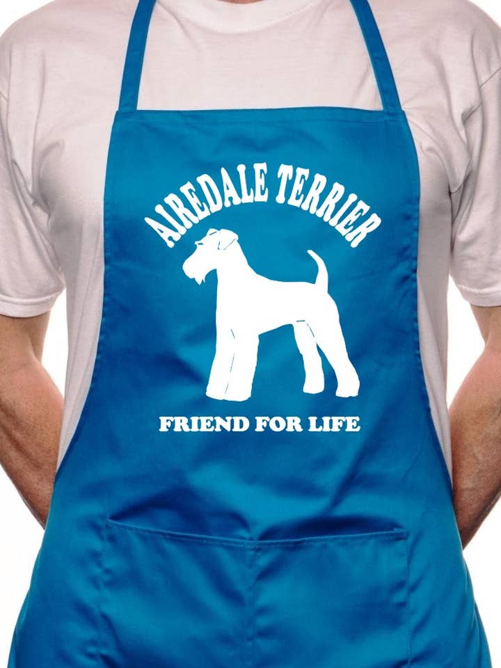 Airedale Terrier Kochschürze für Hundeliebhaber, Geschenk zum Grillen für den Großhandel von Print4U