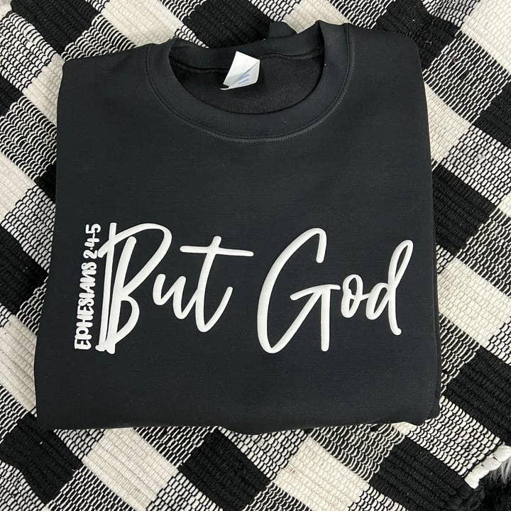 But God Puff Sweatshirt for wholesale by Great Tees