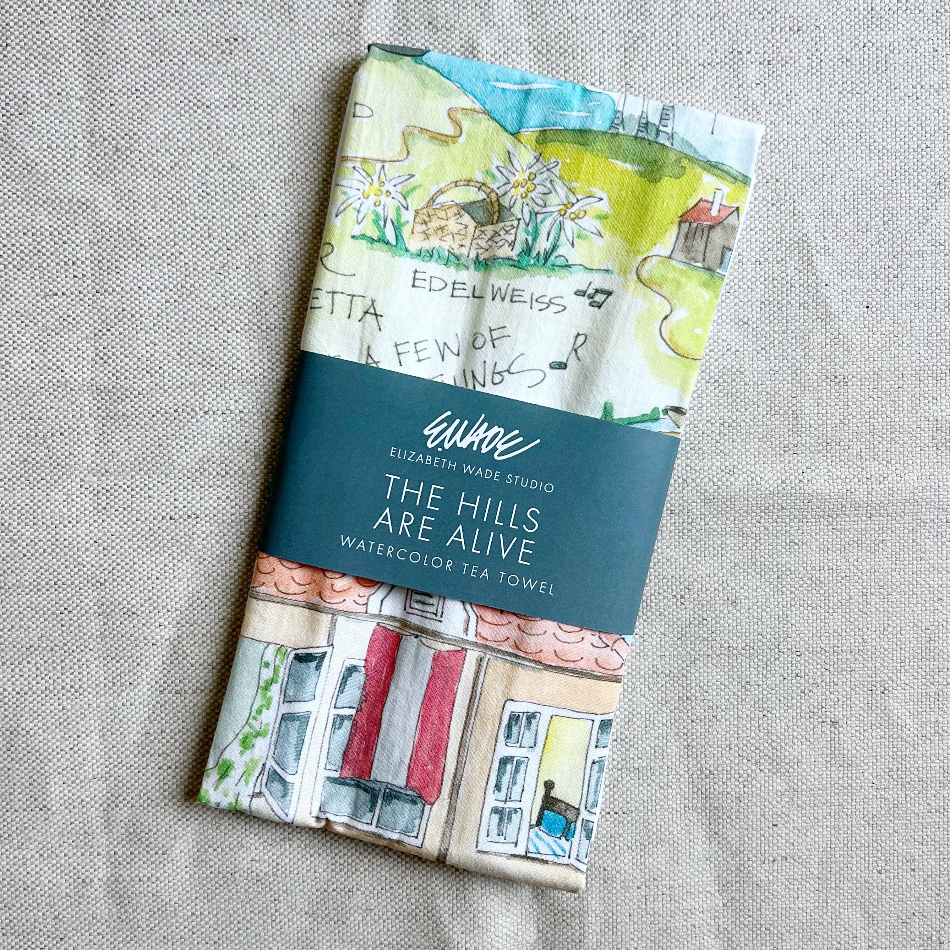 Elizabeth Wade Studio - Wholesale Tea Towel - The Sound of Music Tea Towel2