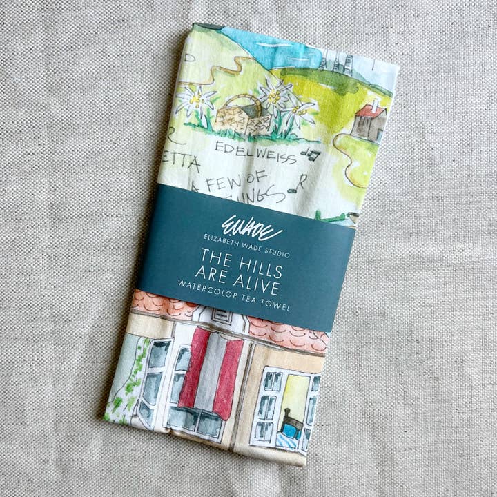 Elizabeth Wade Studio - Wholesale Tea Towel - The Sound of Music Tea Towel2