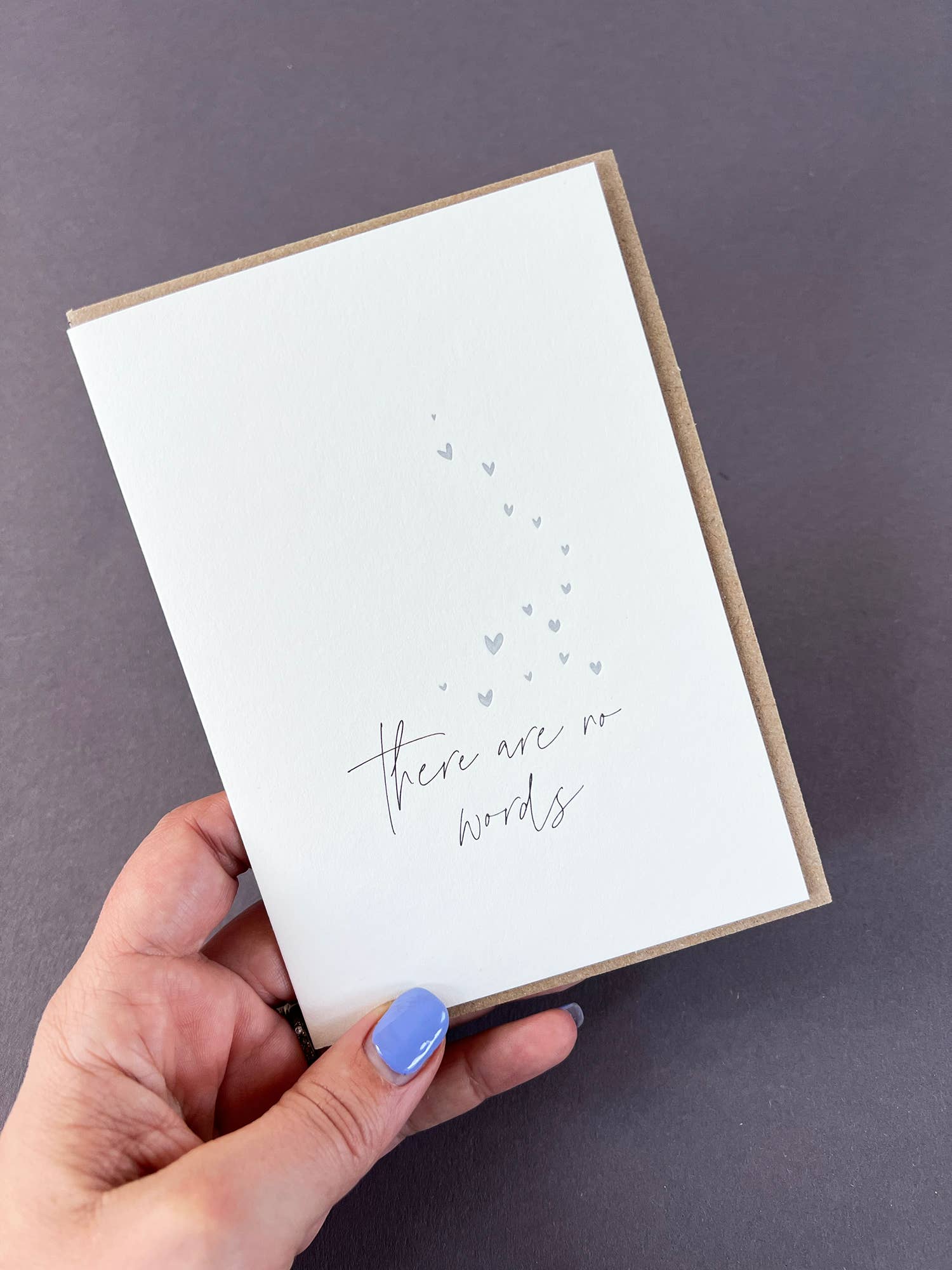 Penguin Ink – wholesale Sympathy card – No Words Letterpress Card 2