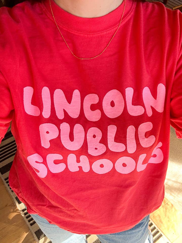 Camiseta Bubble das Escolas Públicas de Lincoln por atacado de Room 1021