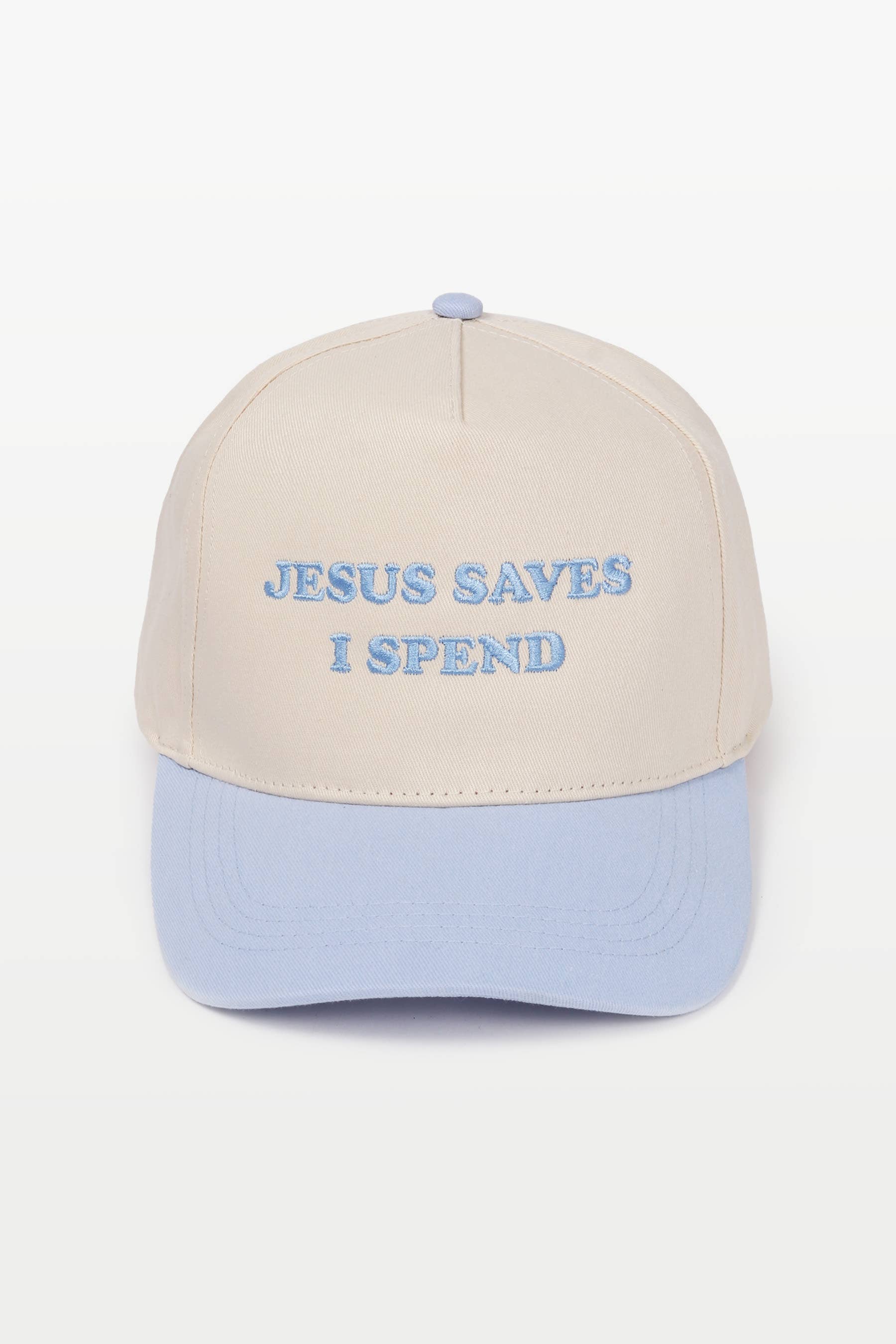 David And Young - Wholesale Baseball Cap - Women's - JESUS SAVES I SPEND Embroidery 5 Panel Baseball Cap4