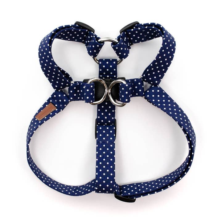 Arnês de bolinhas azul-marinho por atacado de Puddle Jumper Pups