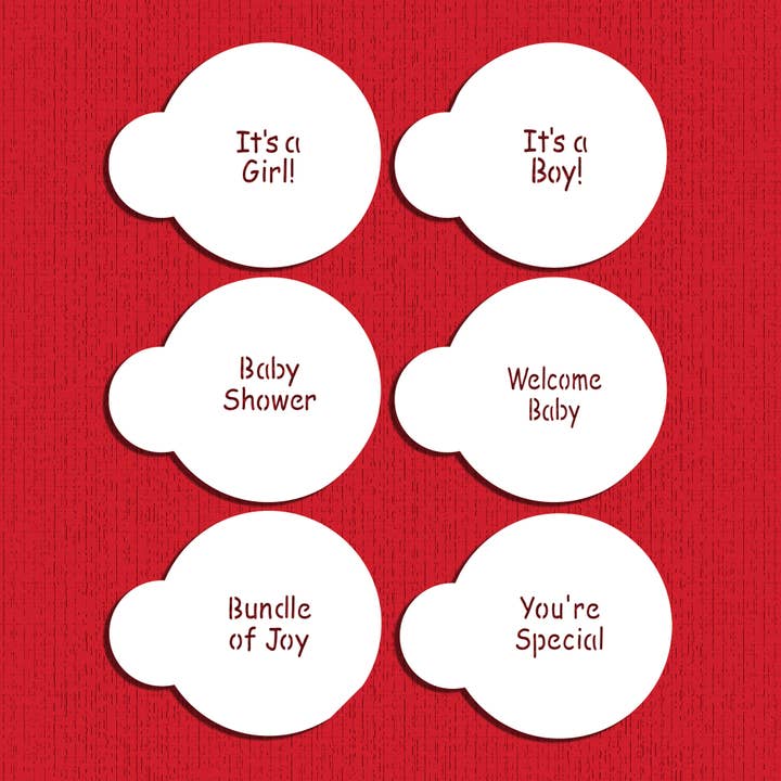 Set di stencil per biscotti per la vendita all'ingrosso da parte di Designer Stencils